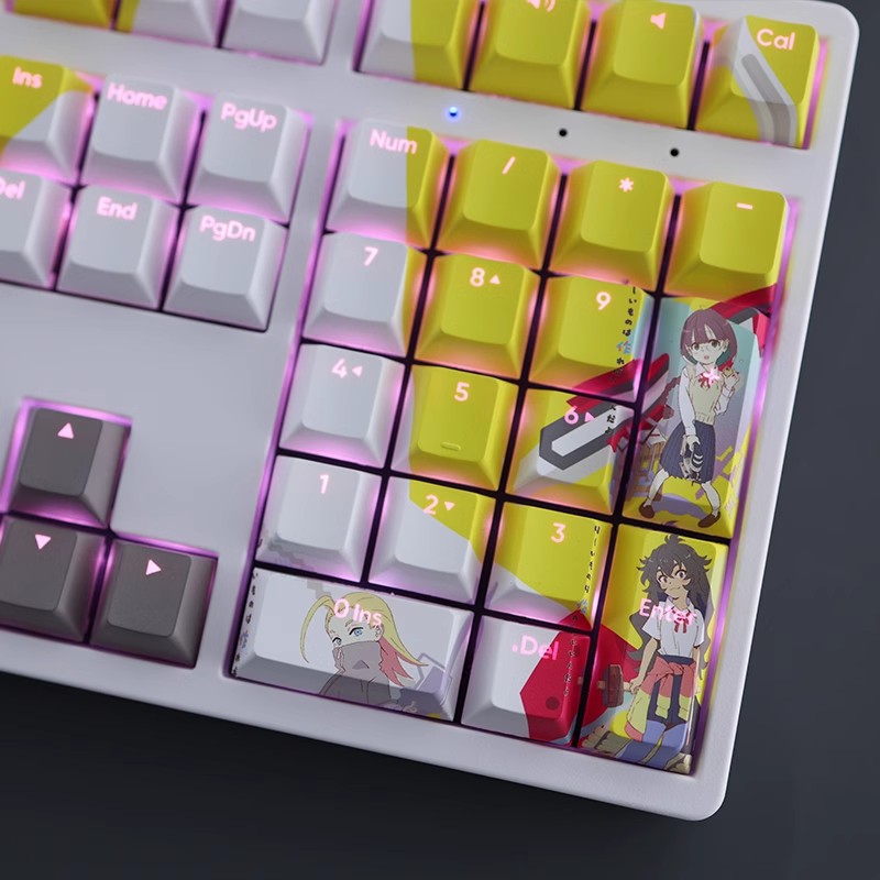 手工少女透光RGB108鍵標準配列衛星軸鍵帽-ZUIHANG SHOP