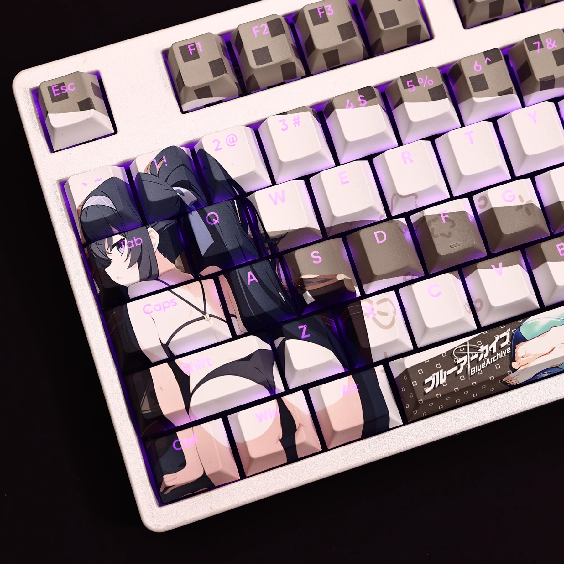 古關憂泳裝透光RGB108鍵標準配列衛星軸鍵帽-ZUIHANG SHOP