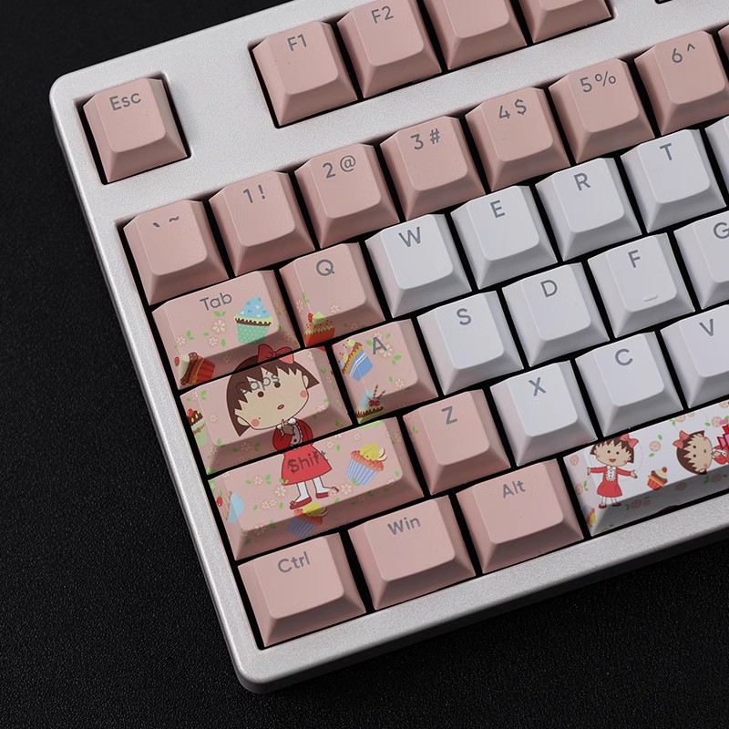 櫻桃小丸子透光RGB108鍵標準配列衛星軸鍵帽-ZUIHANG SHOP