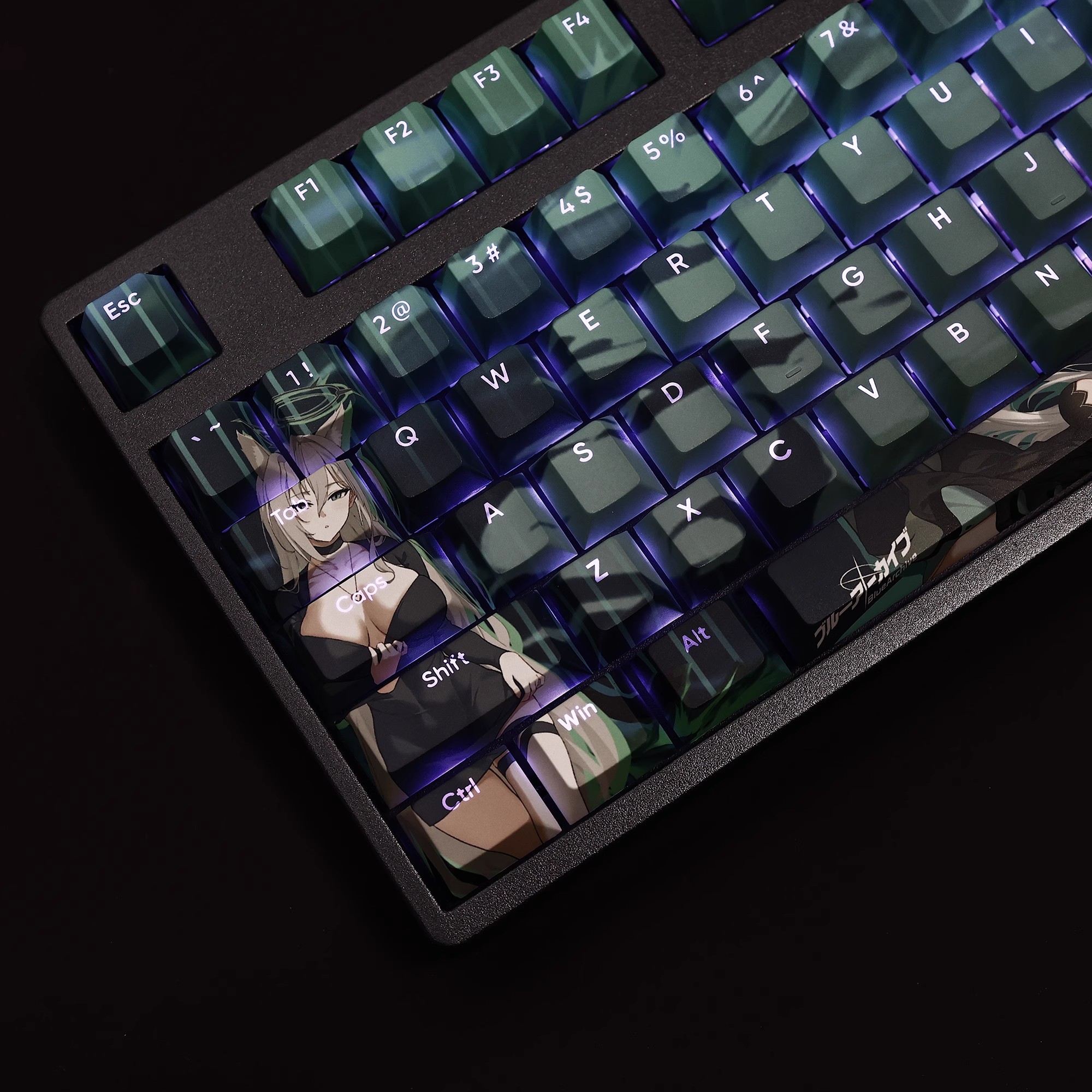 砂狼黑子透光RGB108鍵標準配列衛星軸鍵帽-ZUIHANG SHOP