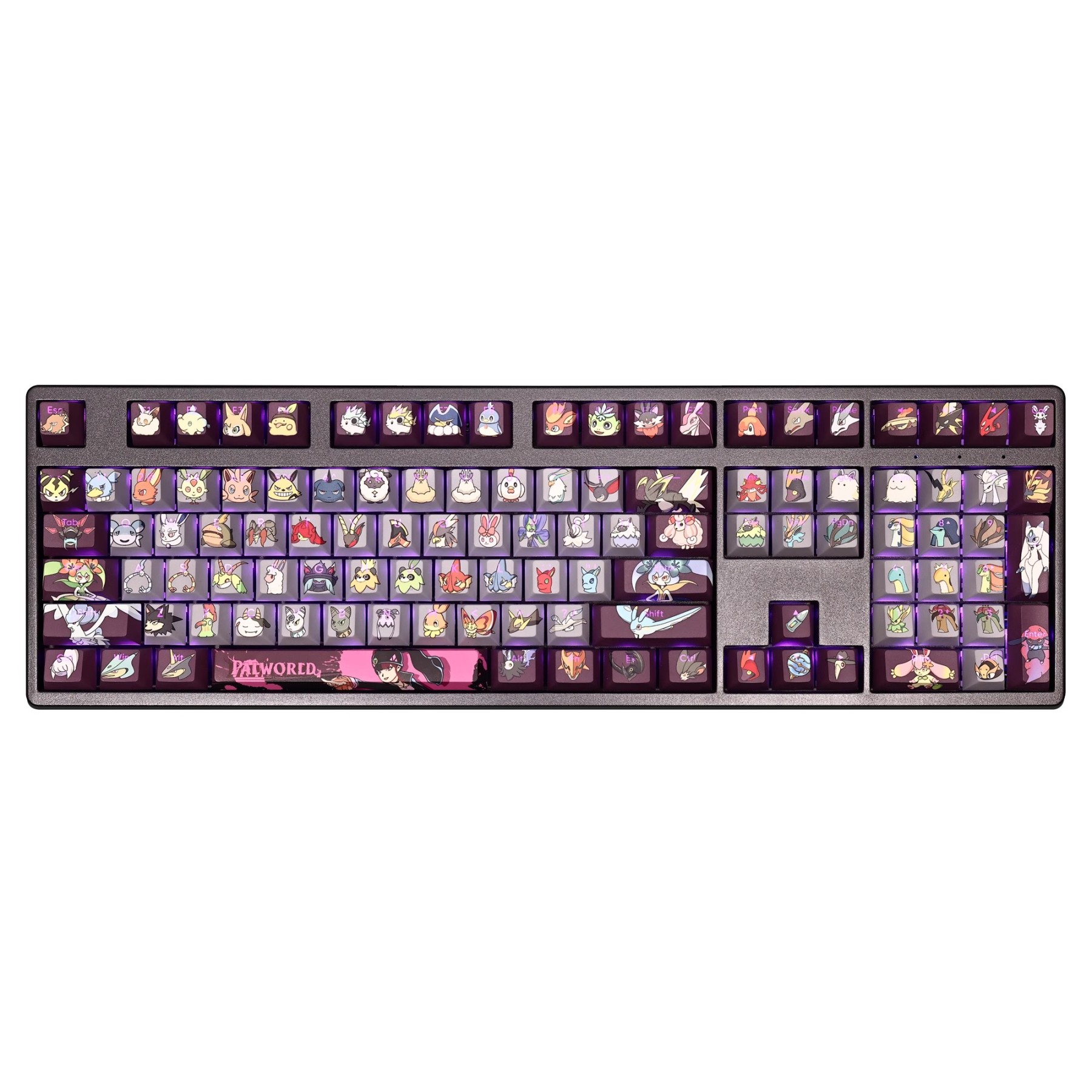 幻獸帕魯全圖鑑角色透光RGB108鍵標準配列衛星軸鍵帽-ZUIHANG SHOP