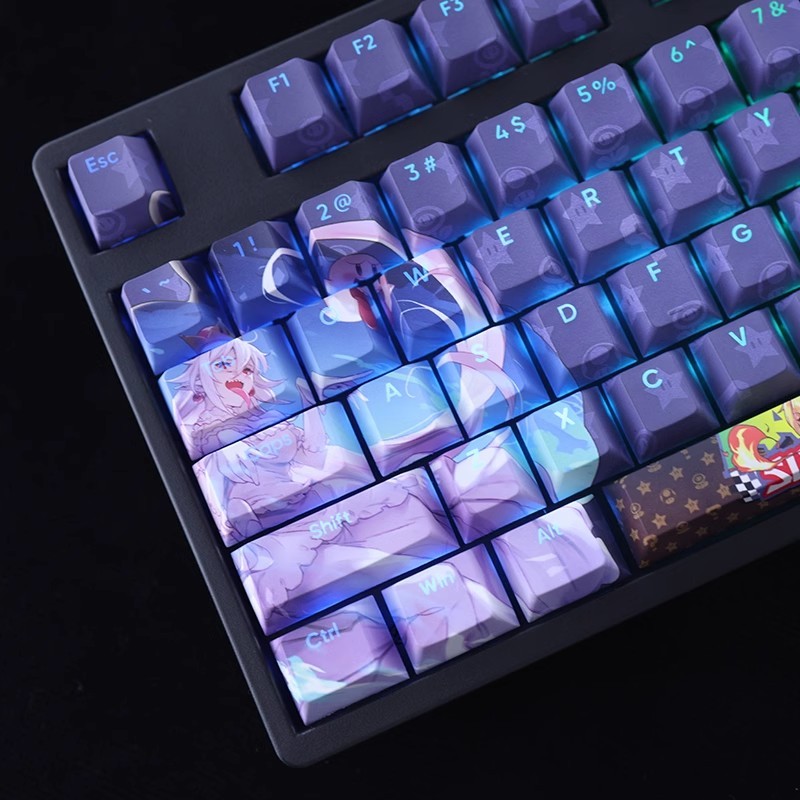 庫巴姬幽靈姬透光RGB108鍵標準配列衛星軸鍵帽