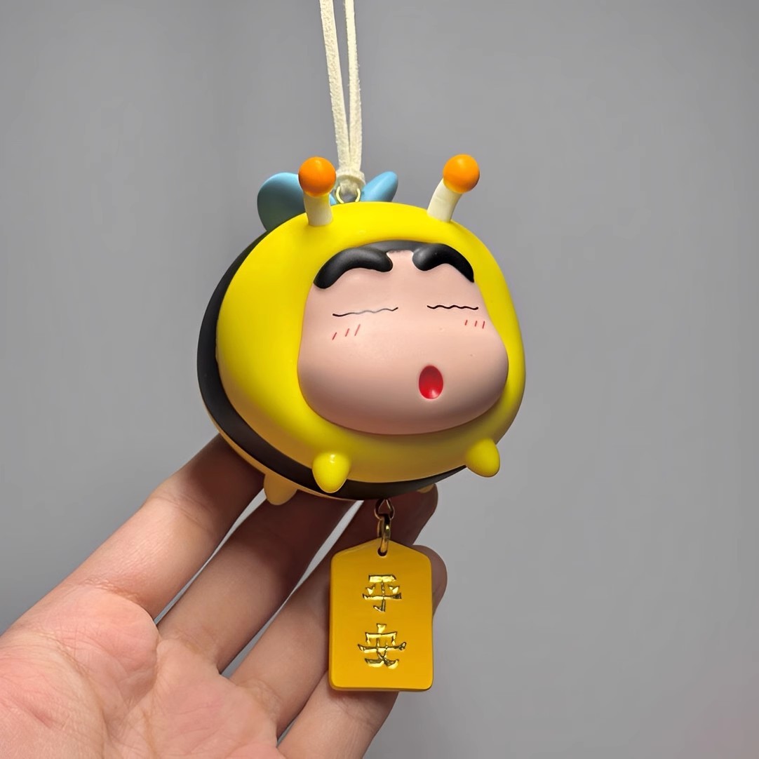 蠟筆小新 胖嘟嘟蜜蜂小新 圓墩墩蜜蜂 掛件平安-ZUIHANG SHOP