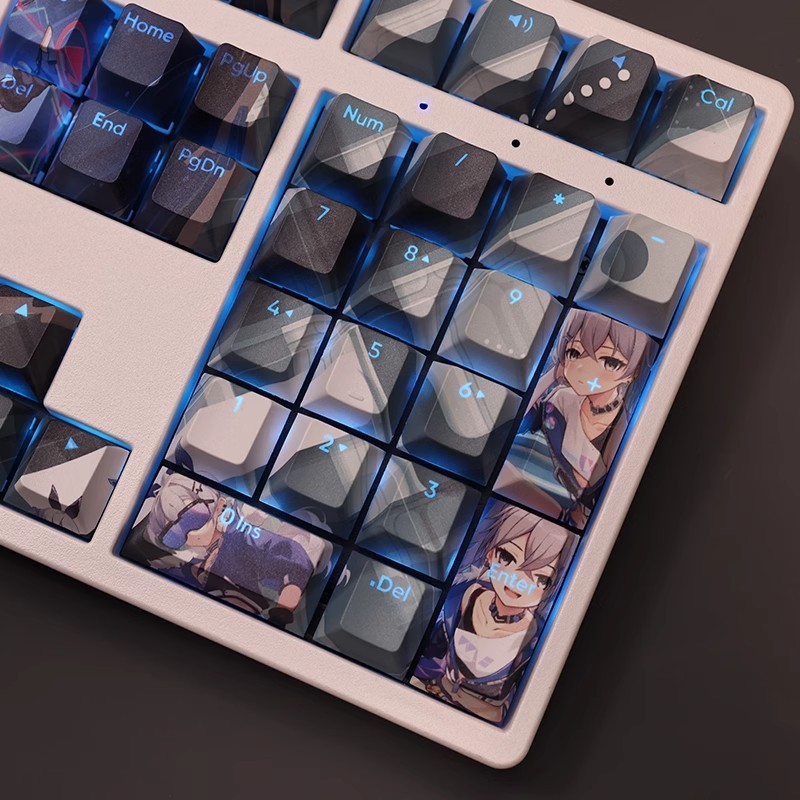 銀狼透光RGB108鍵標準配列衛星軸鍵帽