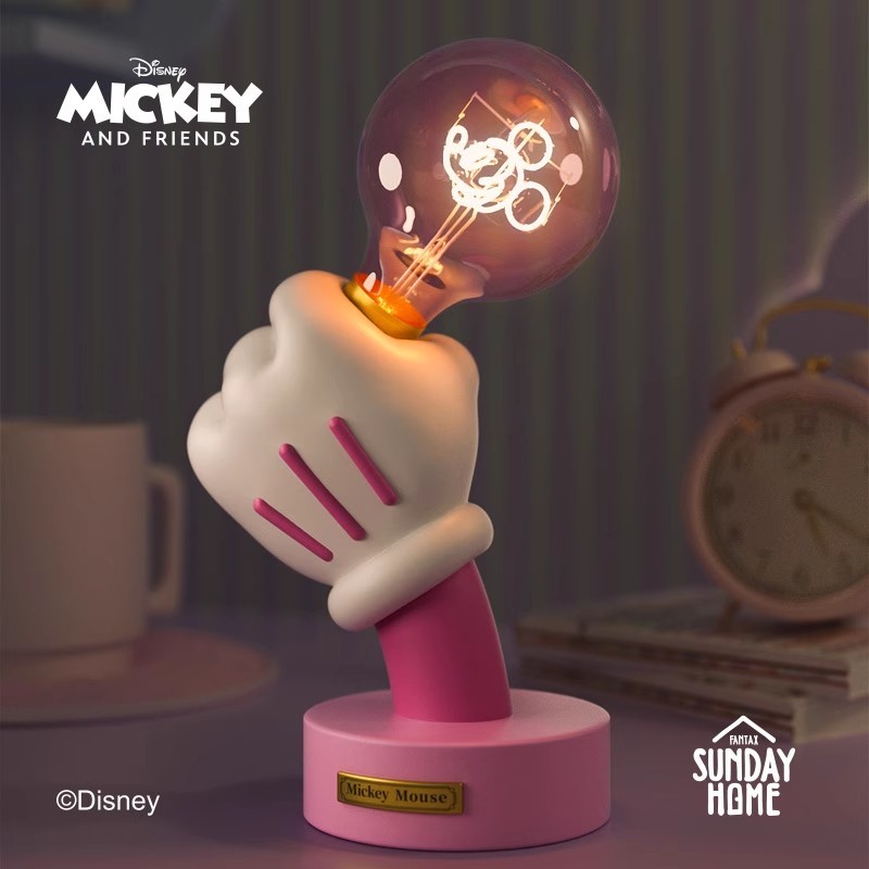 SUNDAY HOME 迷你米奇手檯燈 櫻花粉 潮流家居擺飾-ZUIHANG SHOP