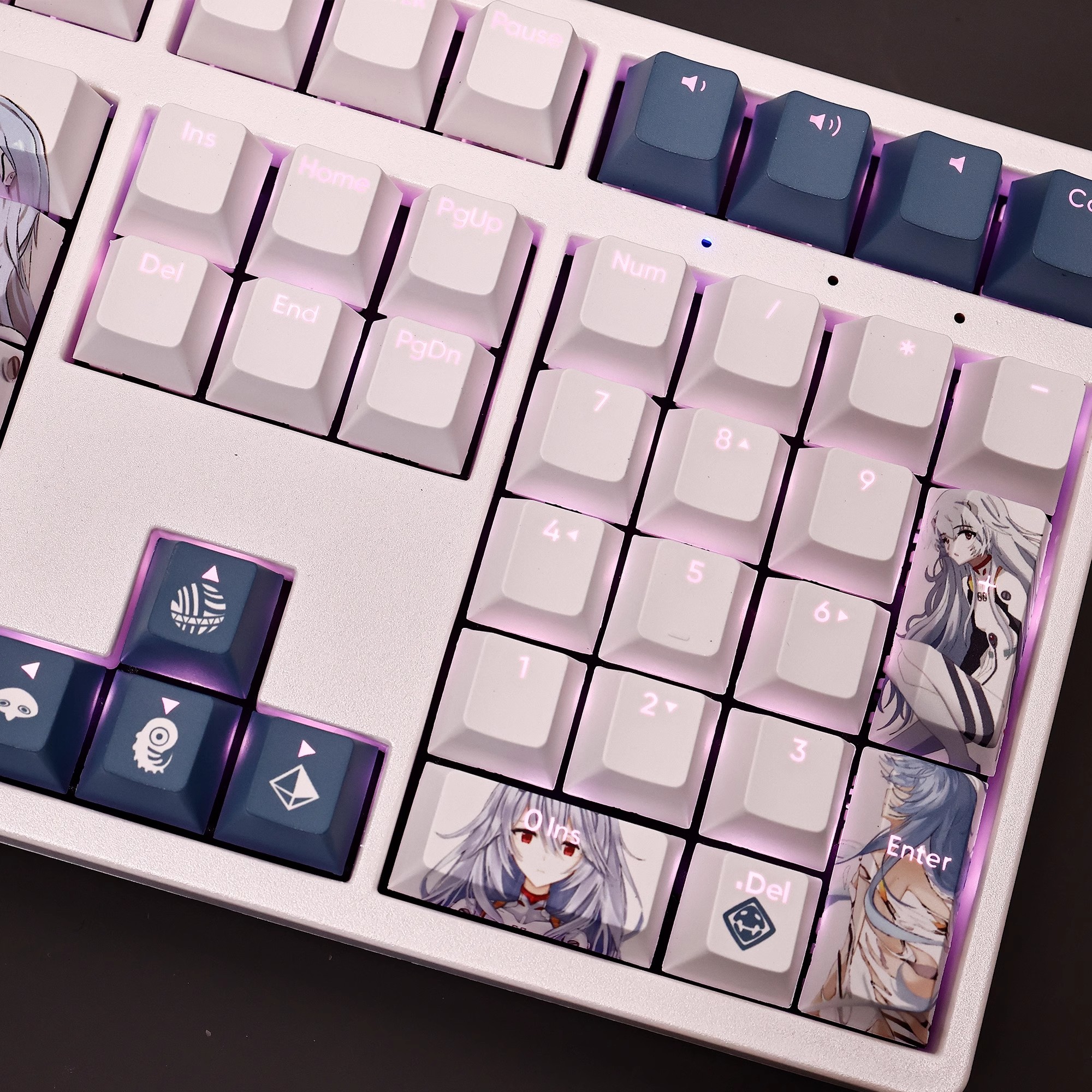 長髮版綾波麗透光RGB108鍵標準配列衛星軸鍵帽-ZUIHANG SHOP