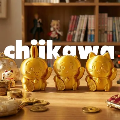 潮玩招財系列擺件 新年創意裝飾品3D打印禮物