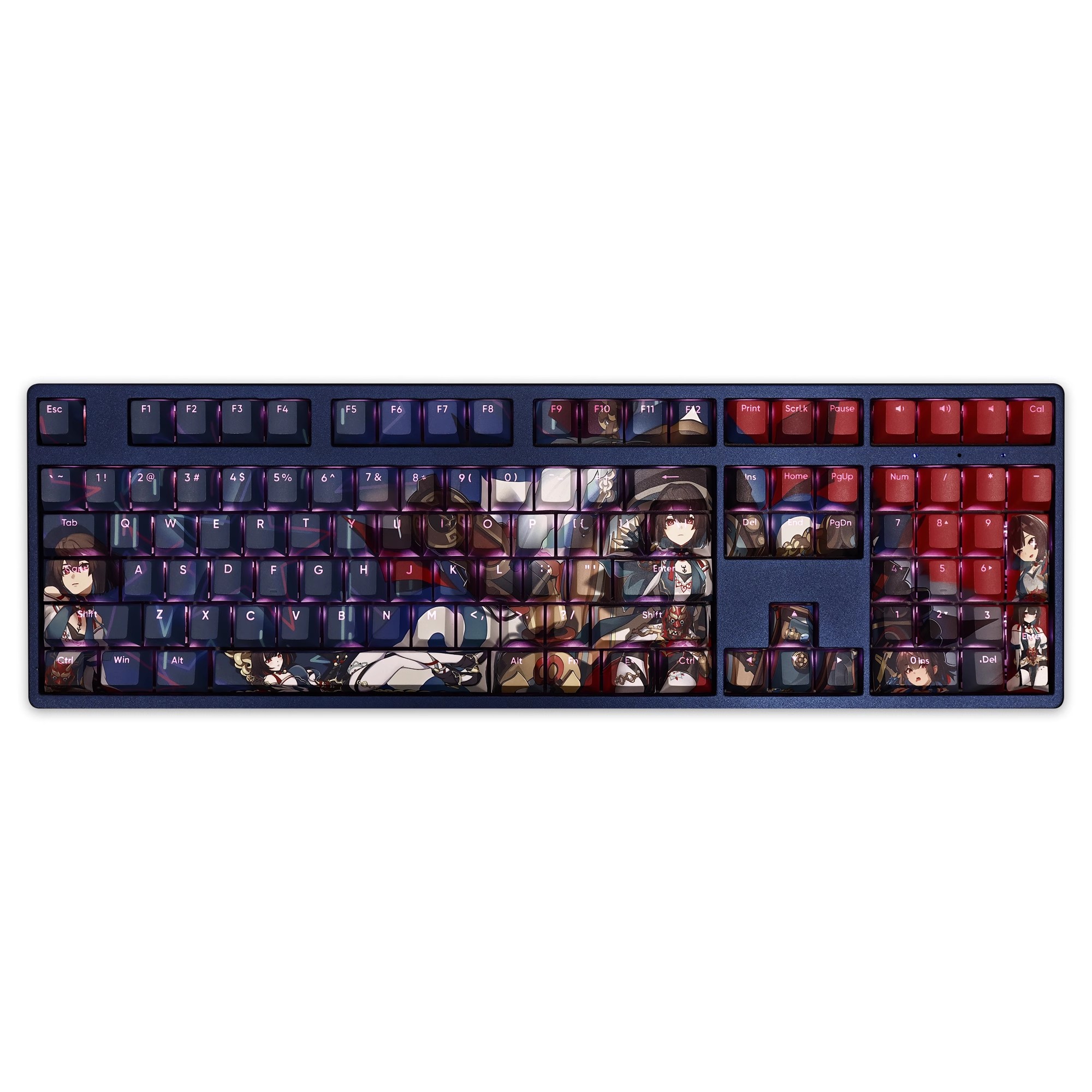 雪衣透光RGB108鍵標準配列衛星軸鍵帽-ZUIHANG SHOP