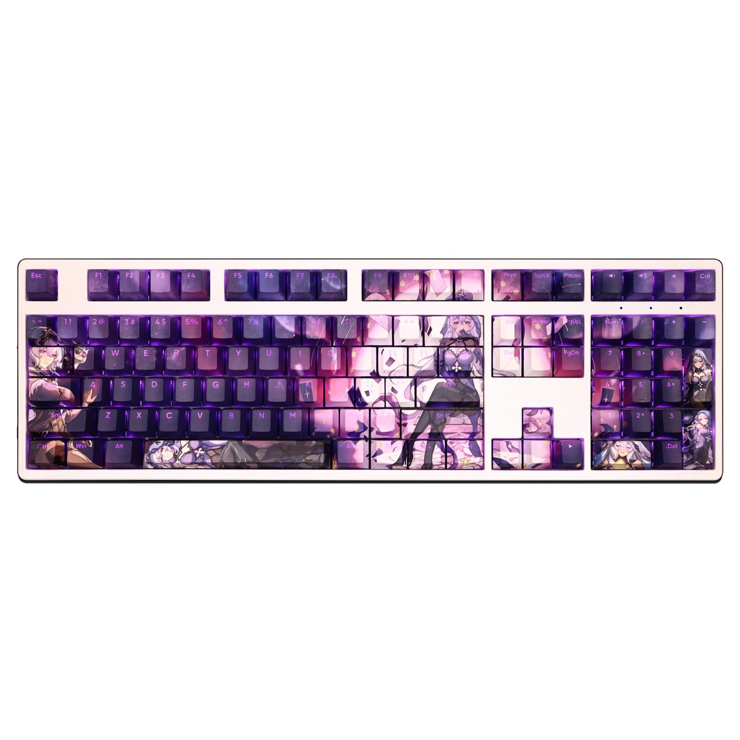 黑天鹅透光RGB108鍵標準配列衛星軸鍵帽