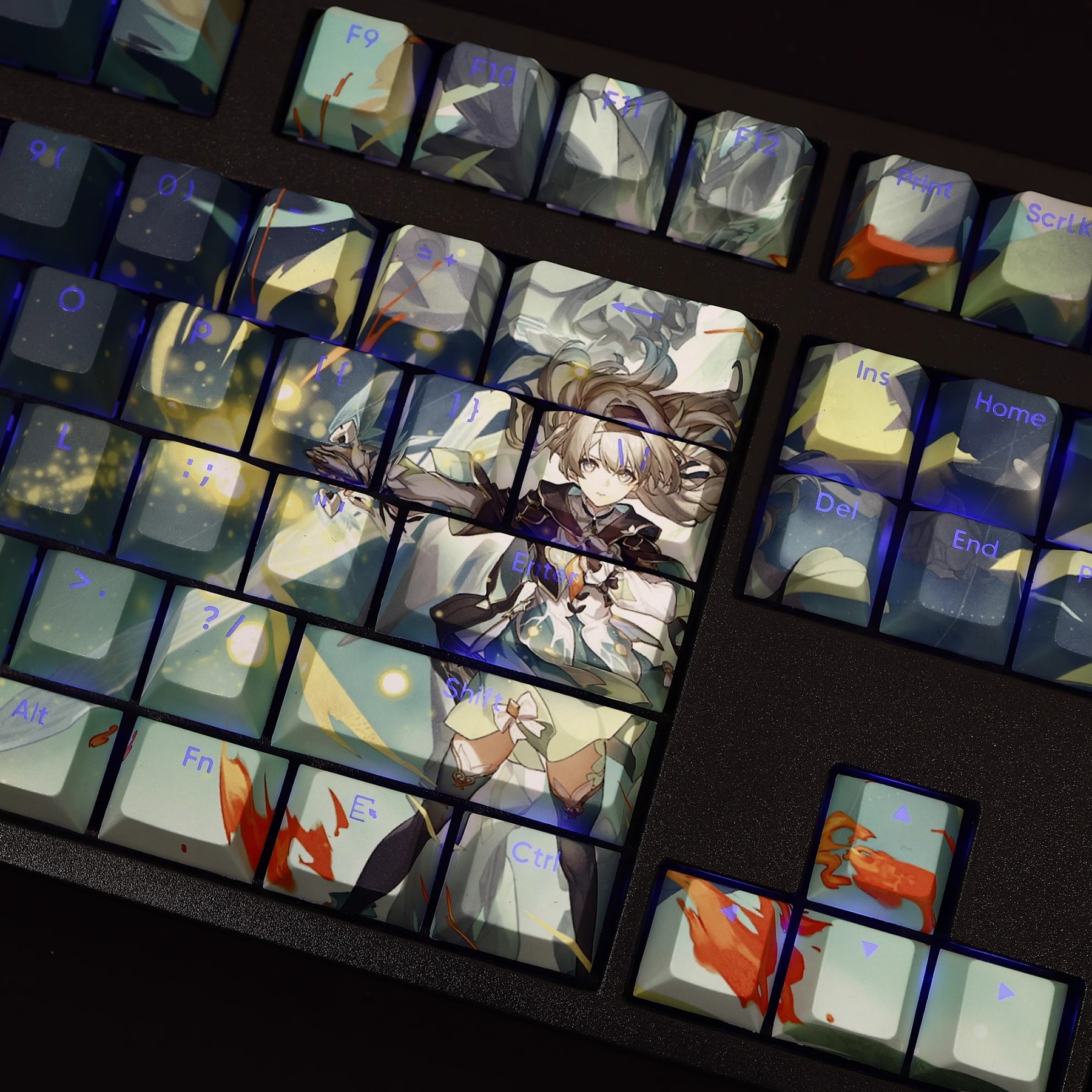 流螢透光RGB108鍵標準配列衛星軸鍵帽