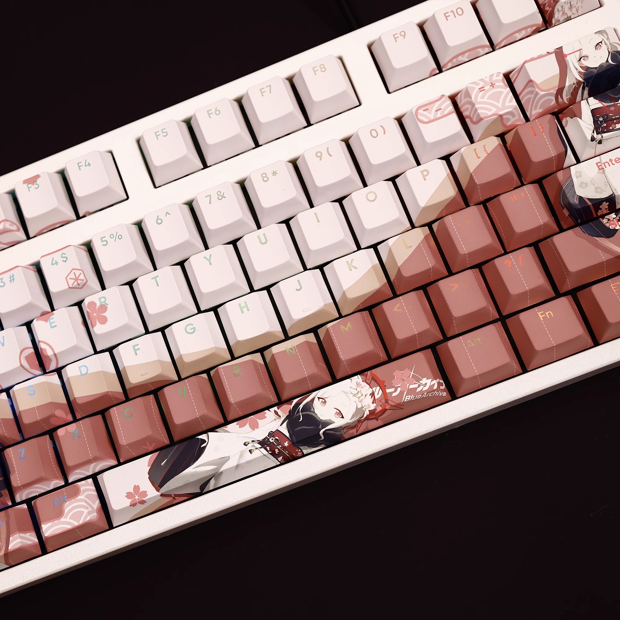淺黃睦月透光RGB108鍵標準配列衛星軸鍵帽-ZUIHANG SHOP