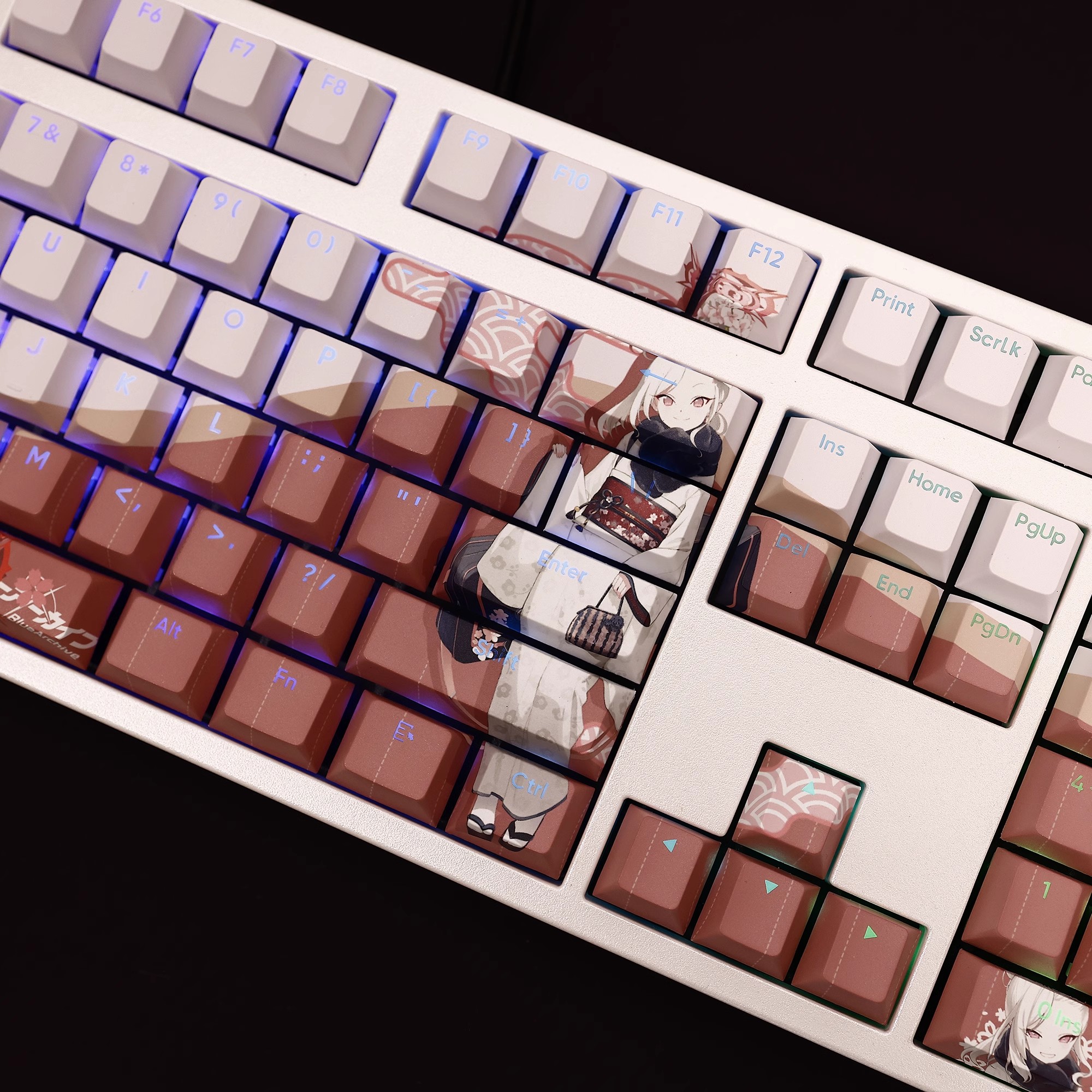 淺黃睦月透光RGB108鍵標準配列衛星軸鍵帽-ZUIHANG SHOP