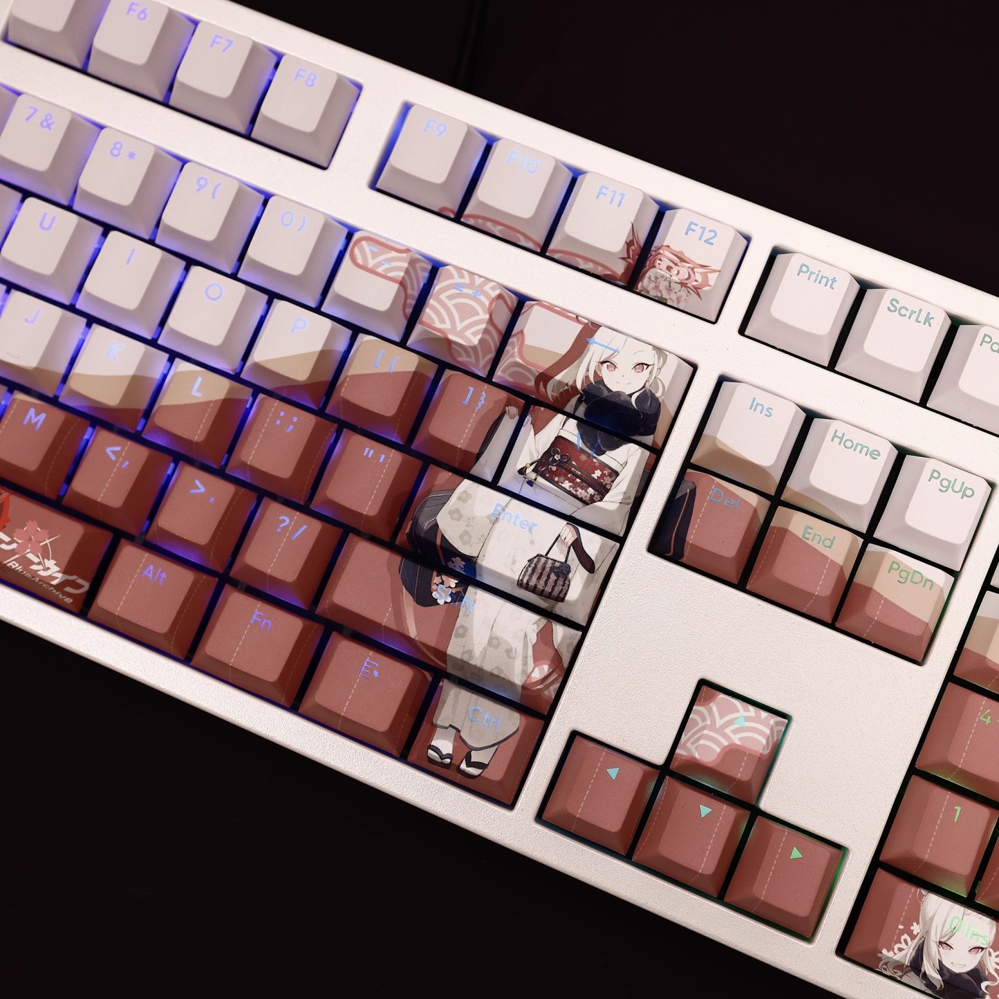 淺黃睦月透光RGB108鍵標準配列衛星軸鍵帽-ZUIHANG SHOP