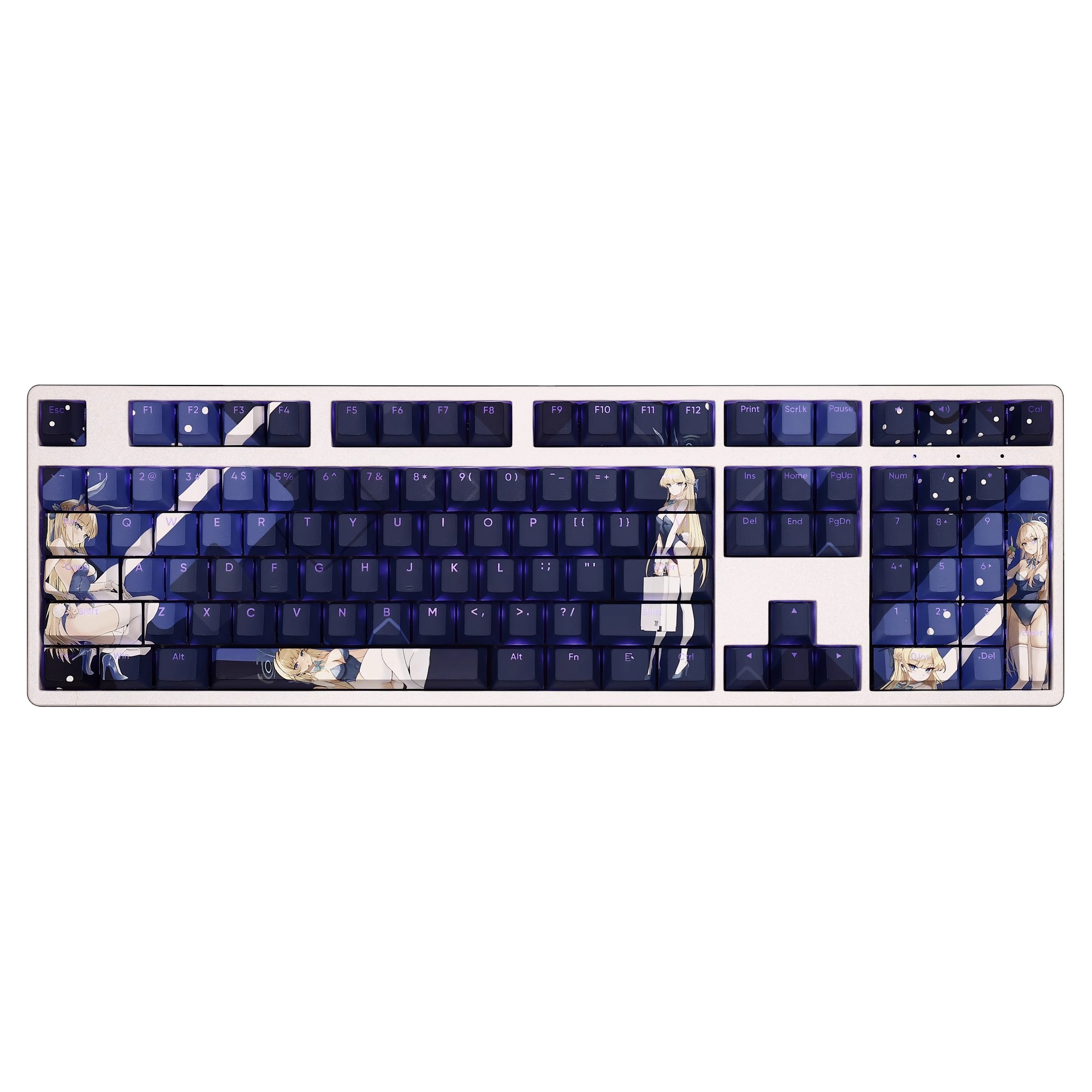 飛鳥馬時兔女郎透光RGB108鍵標準配列衛星軸鍵帽-ZUIHANG SHOP