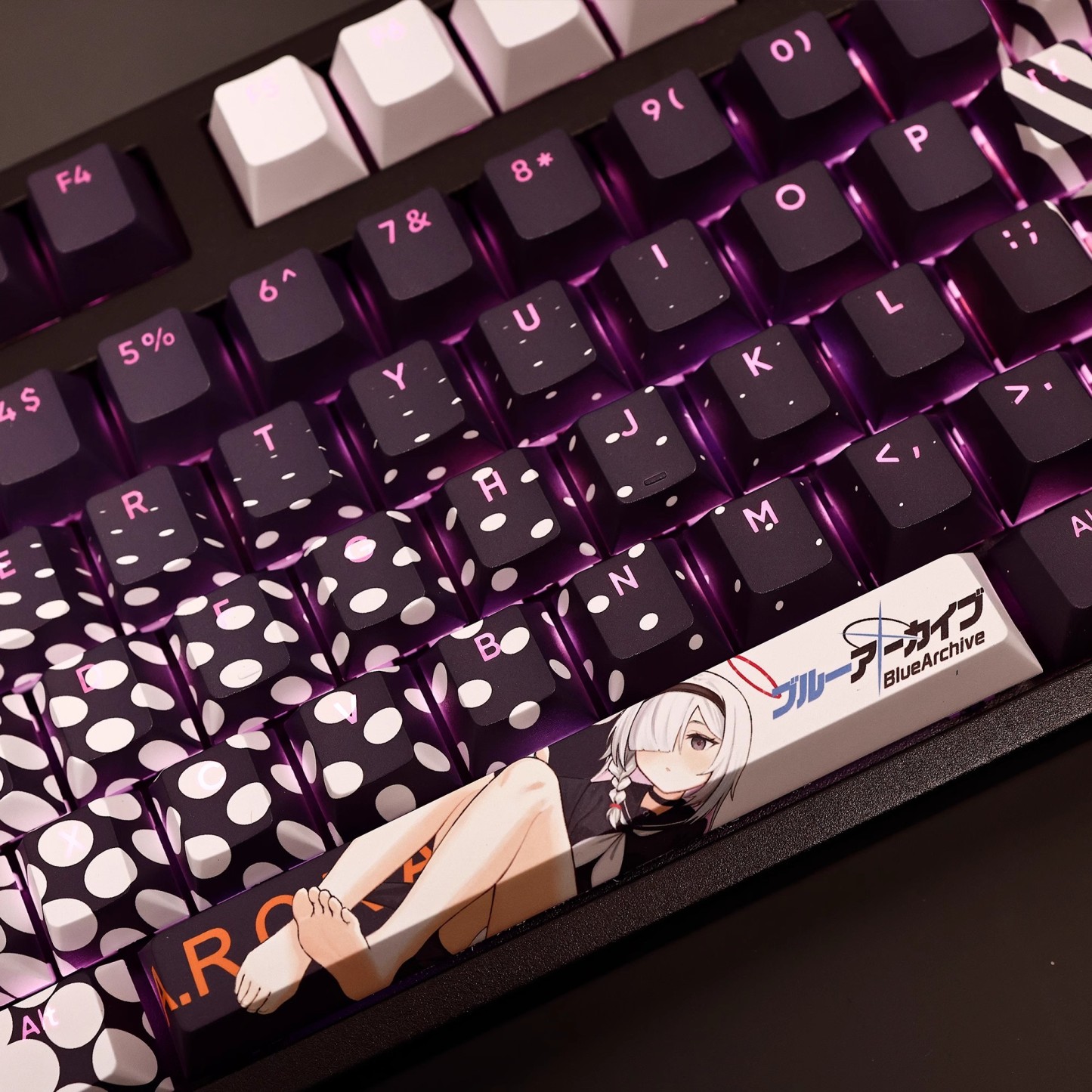 黑阿羅娜透光RGB108鍵標準配列衛星軸鍵帽-ZUIHANG SHOP