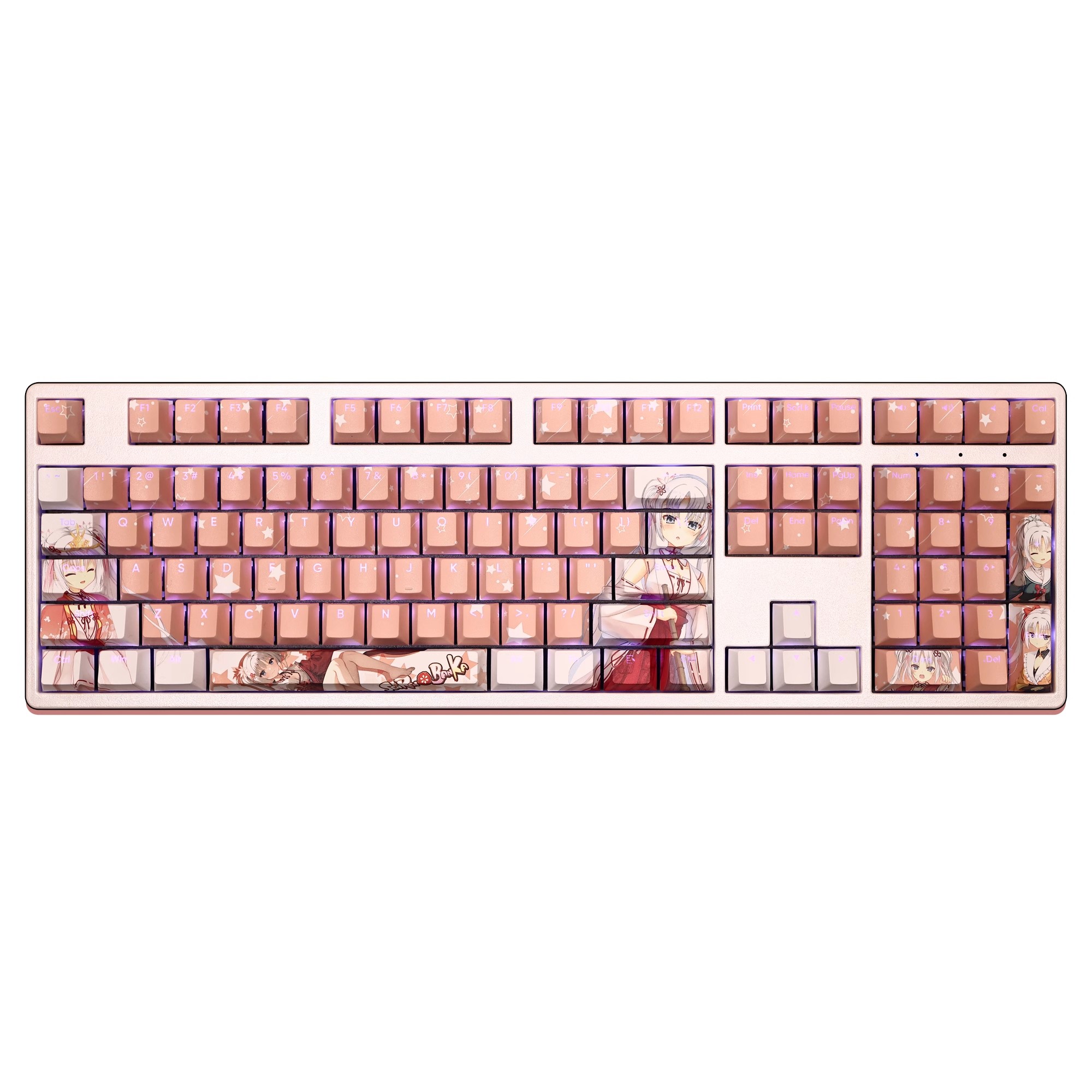 千戀萬花朝武芳乃透光RGB108鍵標準配列衛星軸鍵帽-ZUIHANG SHOP