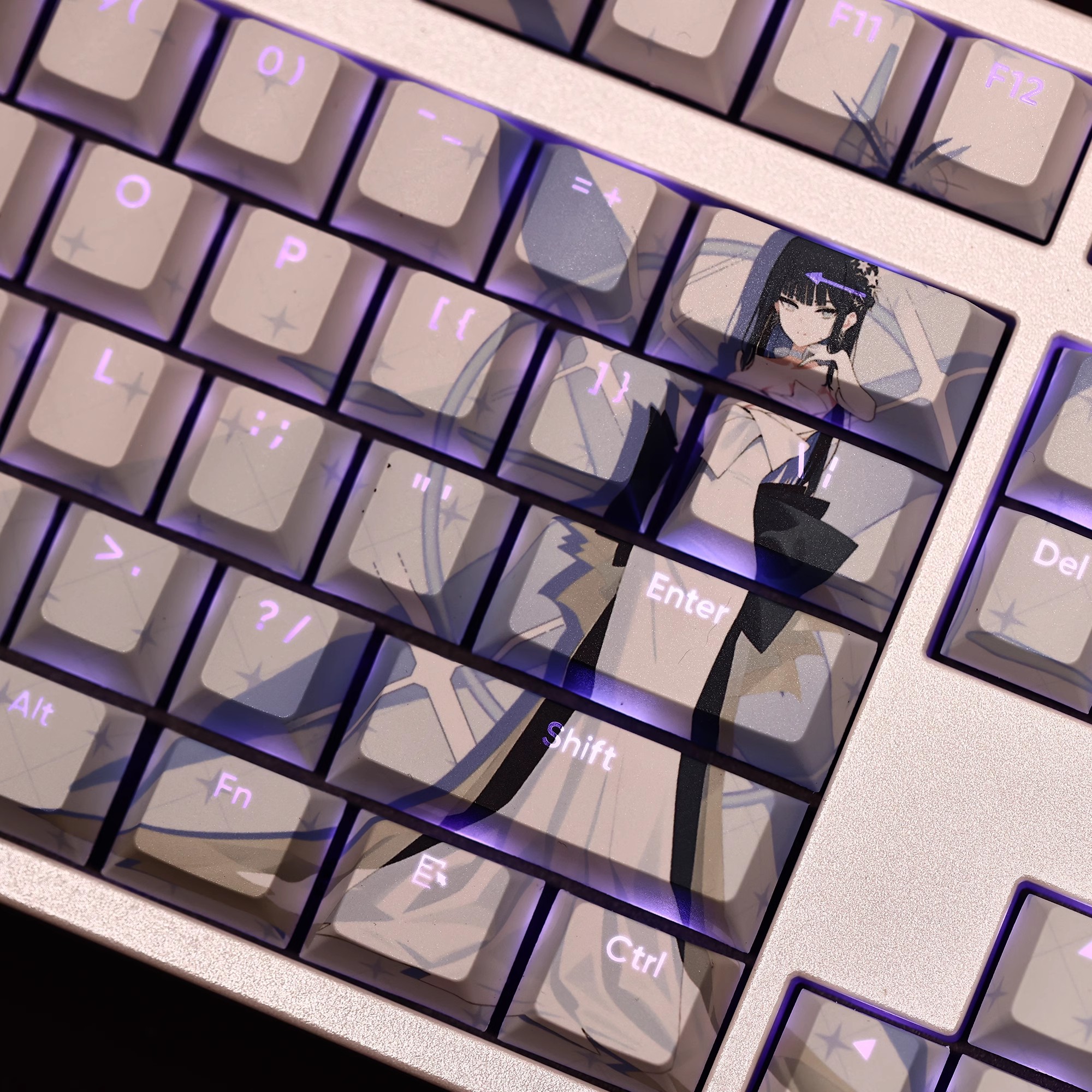 錠前紗織禮服版透光RGB108鍵標準配列衛星軸鍵帽-ZUIHANG SHOP