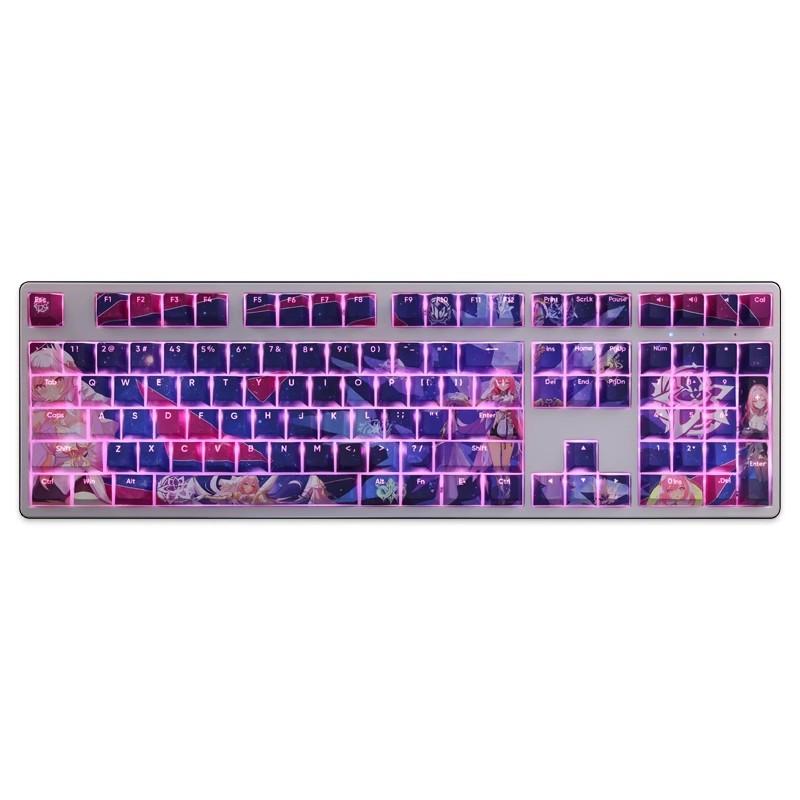 愛莉希雅透光RGB108鍵標準配列衛星軸鍵帽