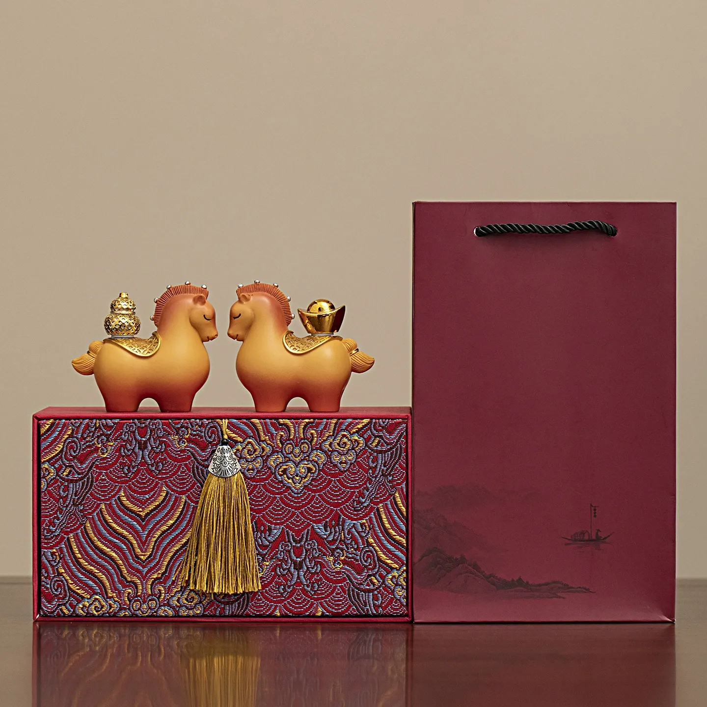 🐎新年快樂🔜 快速出貨『愛馬事事順利禮盒』馬上有錢開運擺件禮盒