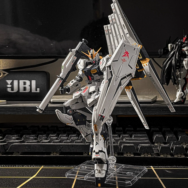 RG ν鋼彈 R32帶浮游砲背包帶水帖支架