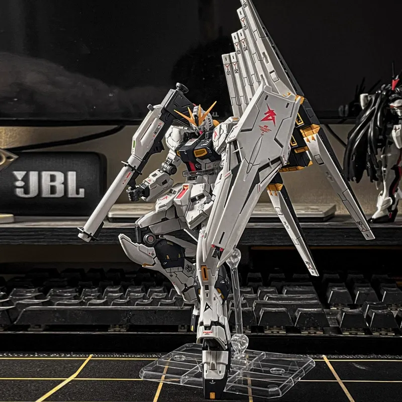 RG ν鋼彈 R32帶浮游砲背包帶水帖支架