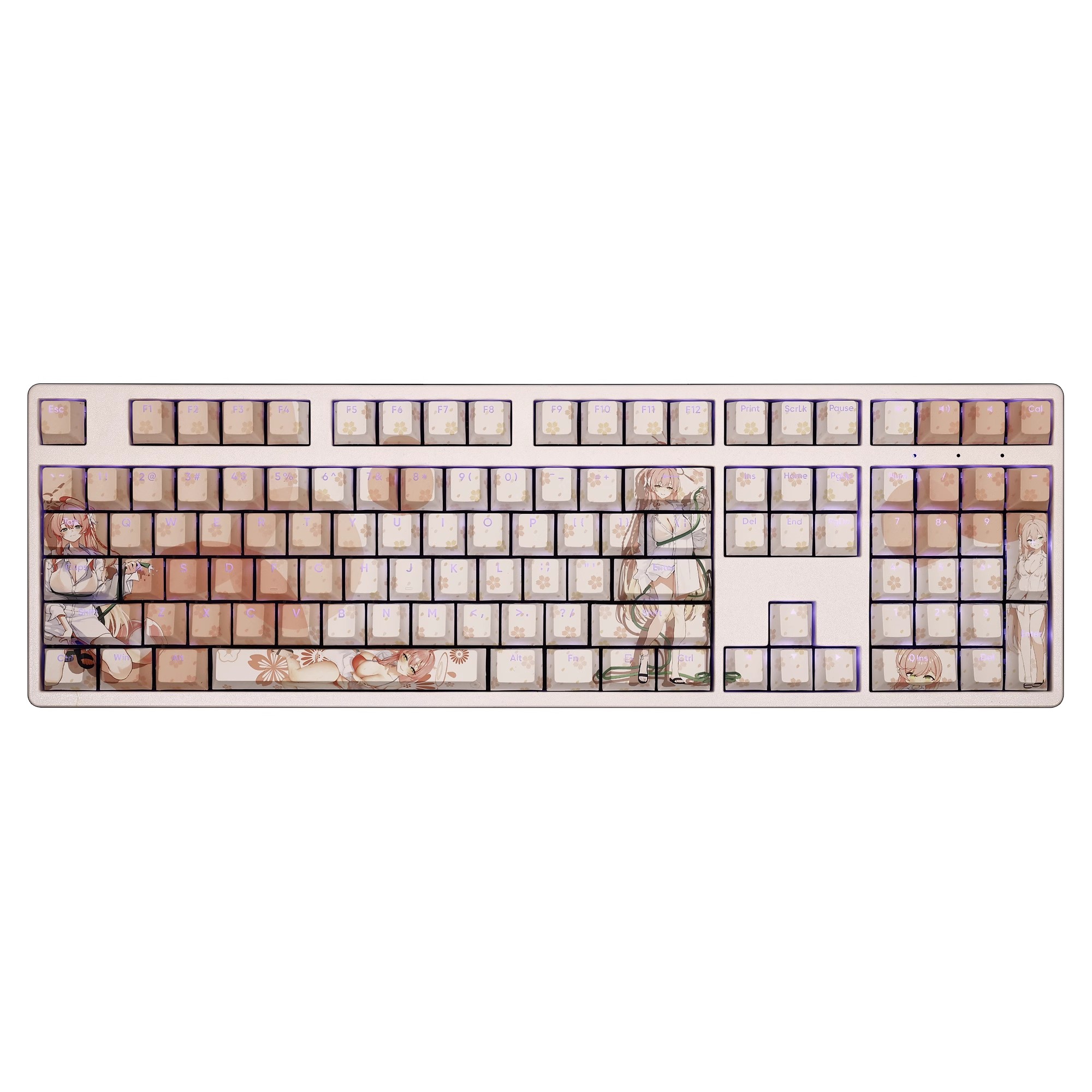 浦和花子透光RGB108鍵標準配列衛星軸鍵帽-ZUIHANG SHOP