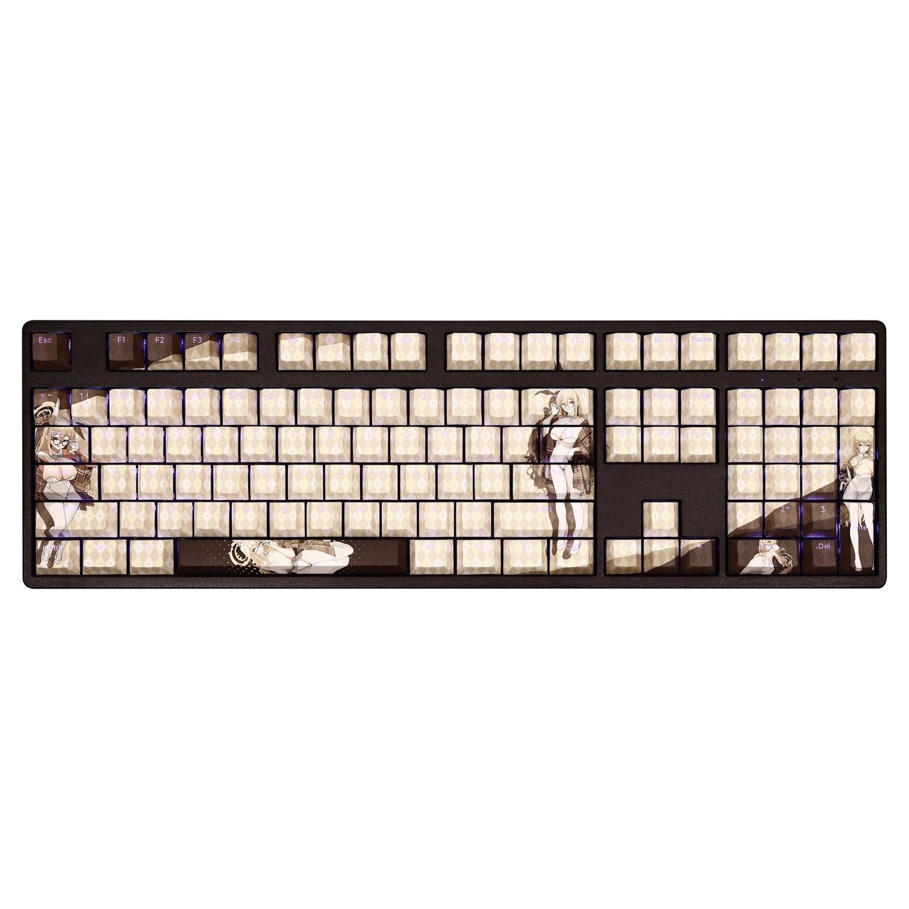 朱音兔女郎透光RGB108鍵標準配列衛星軸鍵帽-ZUIHANG SHOP