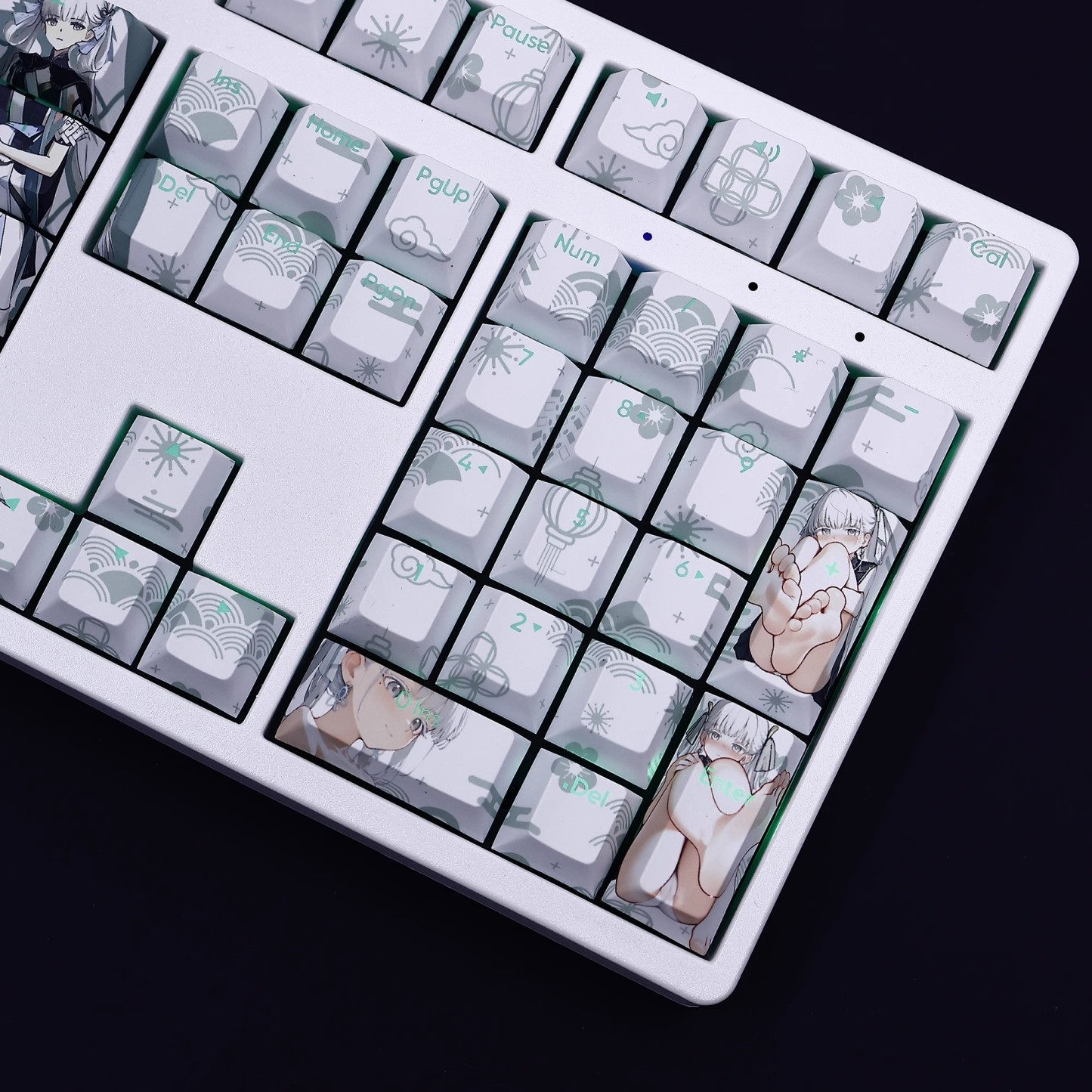 今汐透光RGB108鍵標準配列衛星軸鍵帽