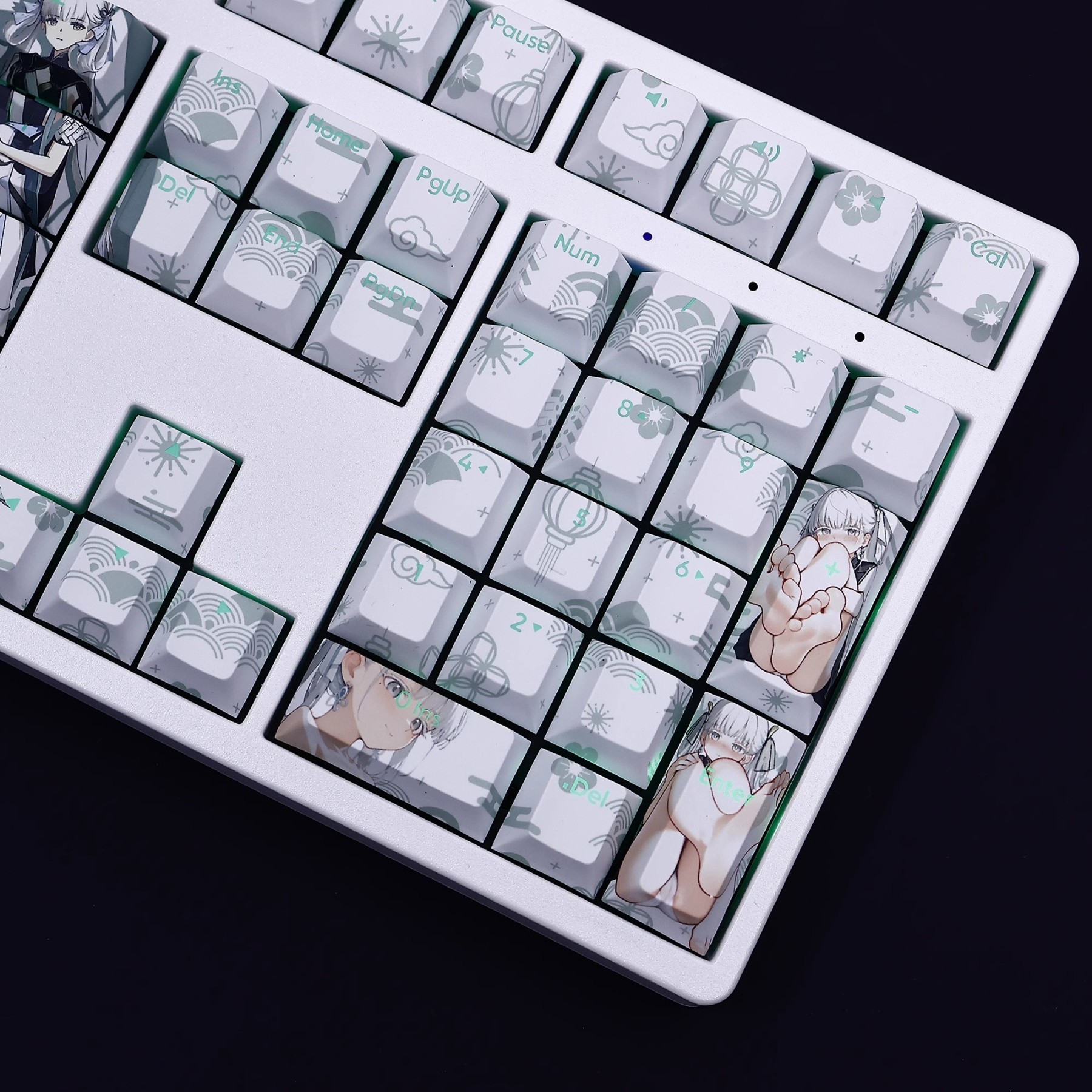 今汐透光RGB108鍵標準配列衛星軸鍵帽