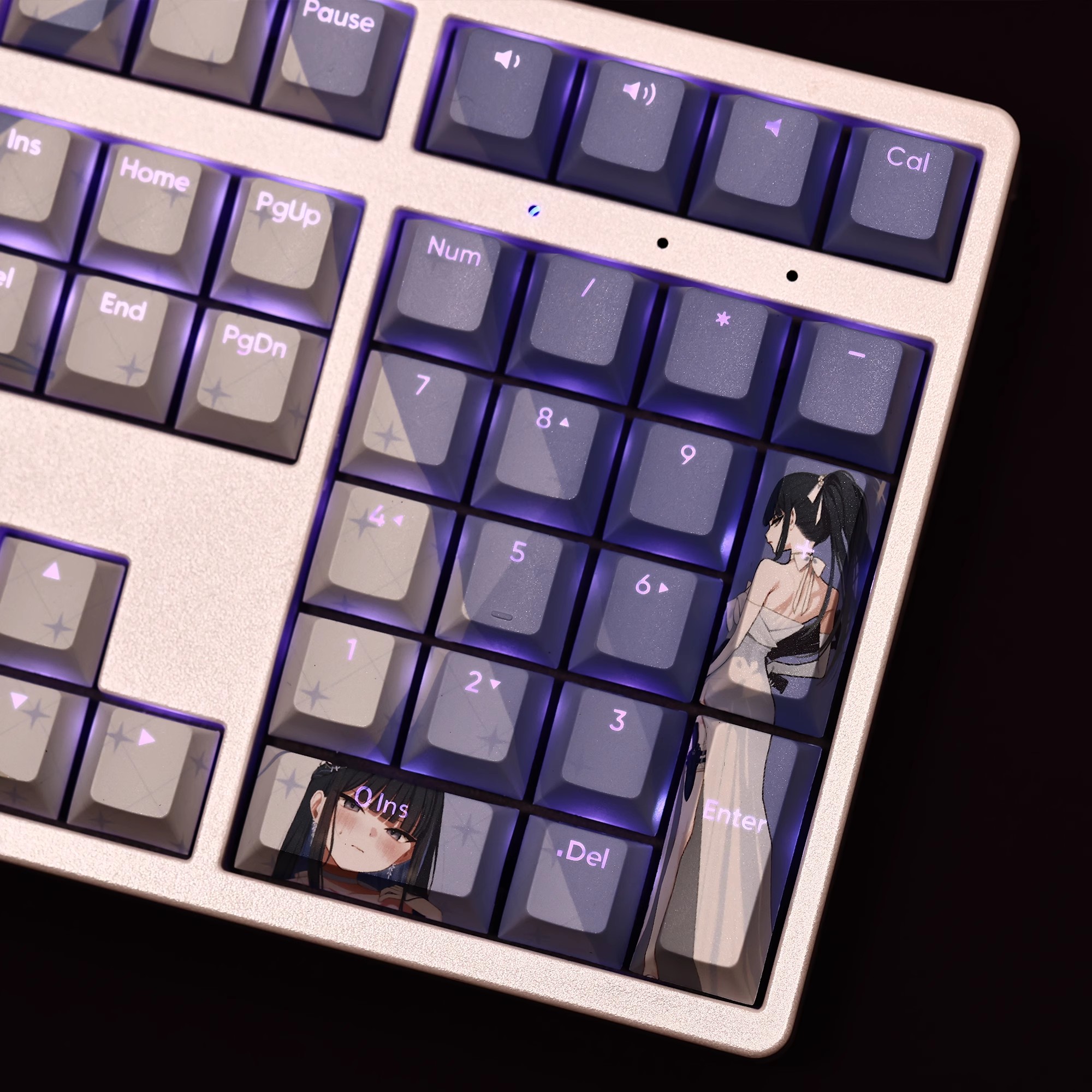 錠前紗織禮服版透光RGB108鍵標準配列衛星軸鍵帽-ZUIHANG SHOP