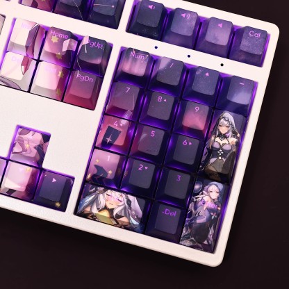 黑天鹅透光RGB108鍵標準配列衛星軸鍵帽