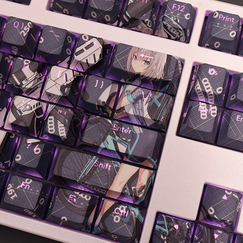 砂狼白子透光RGB108鍵標準配列衛星軸鍵帽