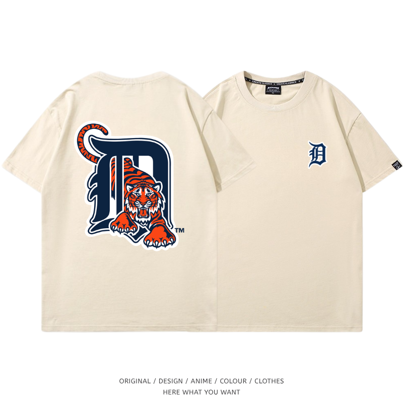 底特律老虎 Detroit Tigers 印花T恤｜短袖休閒上衣・棒球風穿搭