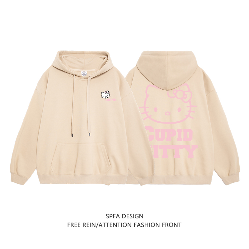 HelloKitty新款 寬鬆百搭 秋冬款 寬鬆連帽衛衣-ZUIHANG SHOP