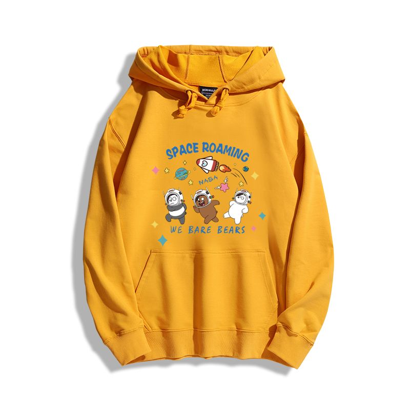 咱們三只裸熊聯名nasa新款 親子情侶男女款連帽衛衣-ZUIHANG SHOP