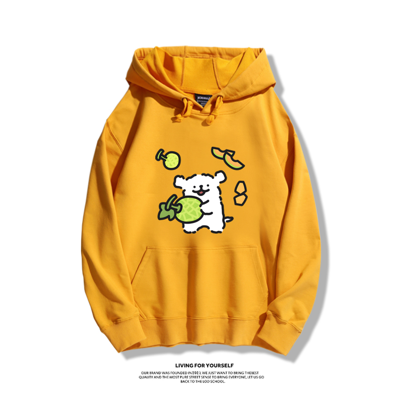 線條小狗新款 親子情侶男女款連帽衛衣-ZUIHANG SHOP