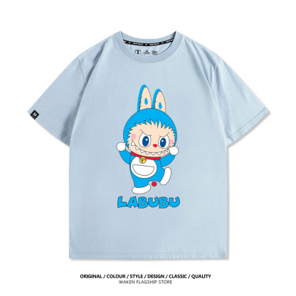 LabubuX哆啦A夢 印花短袖T恤-ZUIHANG SHOP