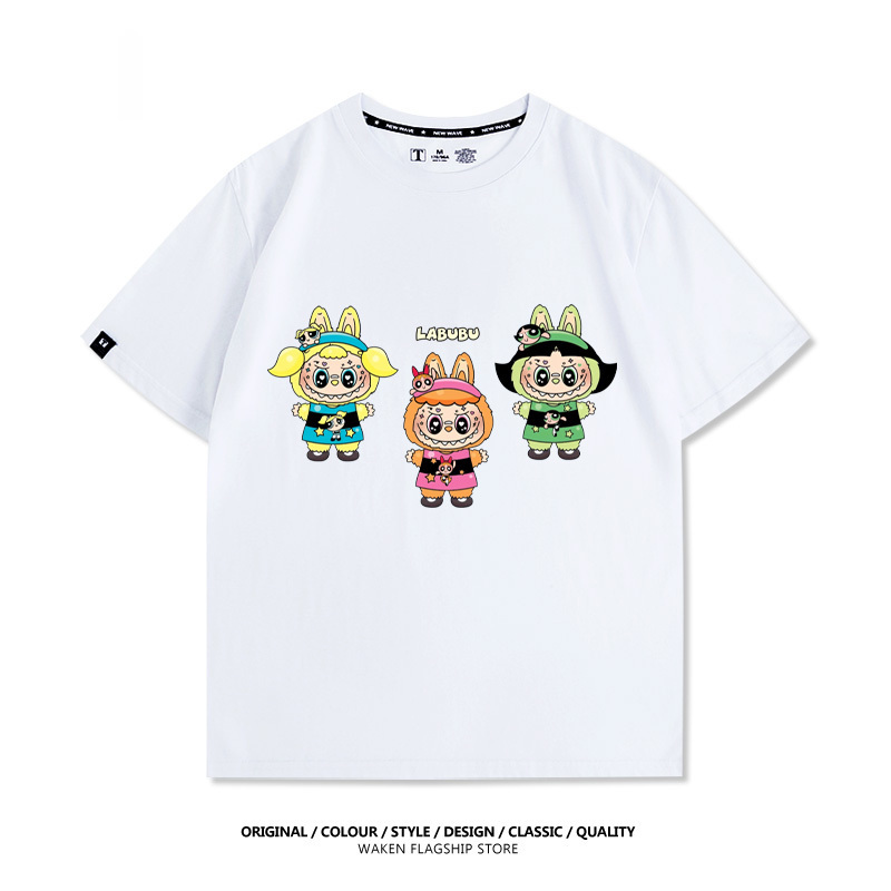 LabubuX飛天小女警 印花短袖T恤-ZUIHANG SHOP