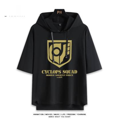 機動戰士鋼彈新款 親子情侶男女款連帽短袖T恤-ZUIHANG SHOP