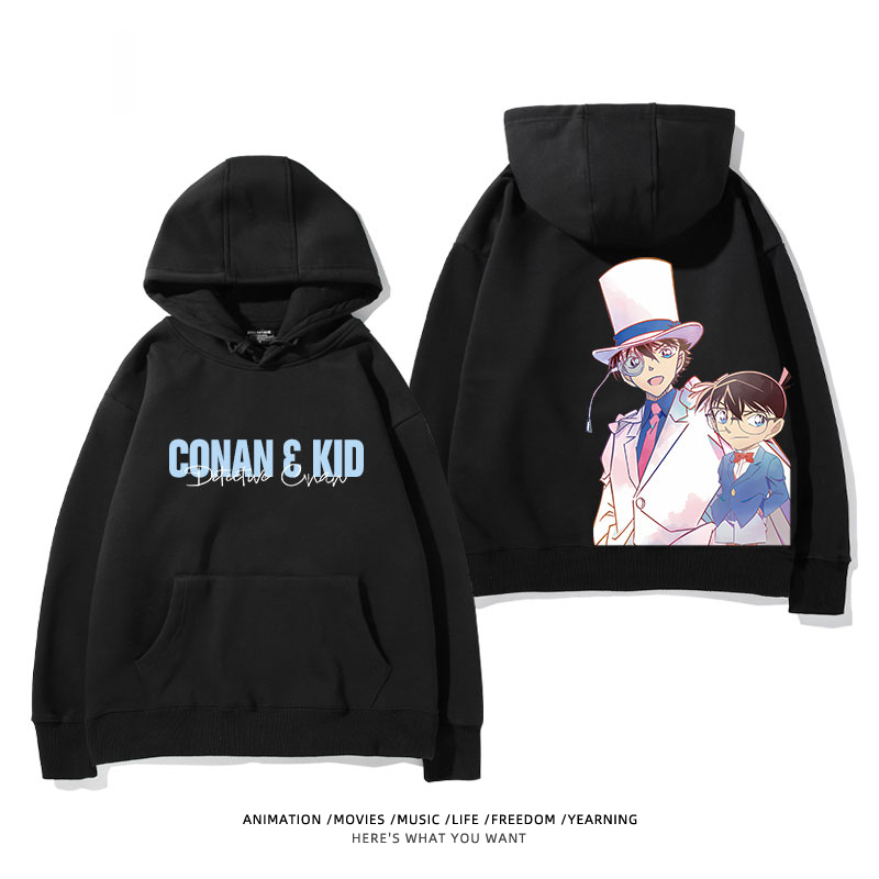 名偵探柯南 怪盜基德 2025秋冬新款 親子情侶裝連帽衛衣