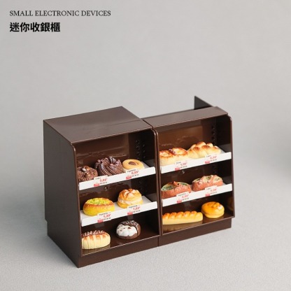 收銀臺轉角超市麵包店微縮模型玩具 | 現代收款臺貨架前臺過家家擺件-ZUIHANGSHOP
