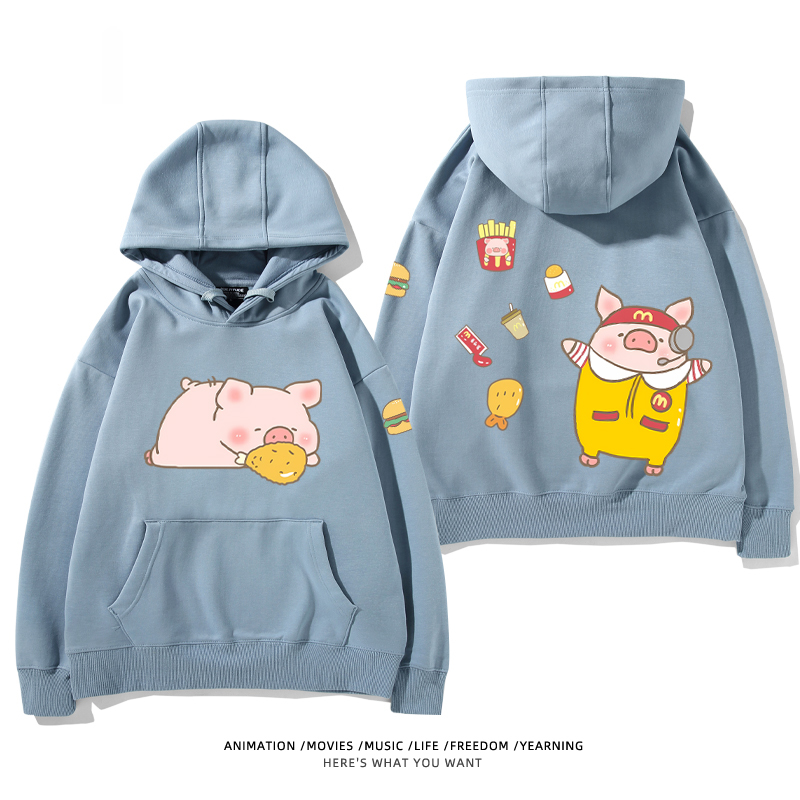 LULU豬新款 親子情侶男女款連帽衛衣-ZUIHANG SHOP