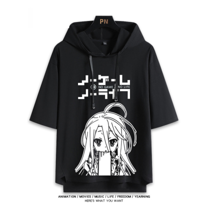 NO GAME NO LIFE 遊戲人生 連帽短袖T恤-ZUIHANG SHOP