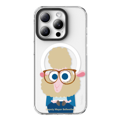 適用蘋果系列 動物方城市高透防摔磁吸手機殼