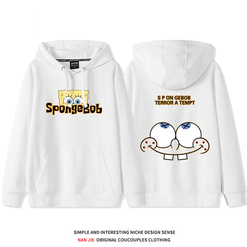 海綿寶寶聯名 2025秋冬新款 親子情侶裝連帽衛衣