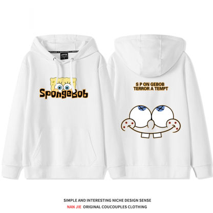海綿寶寶聯名 2025秋冬新款 親子情侶裝連帽衛衣