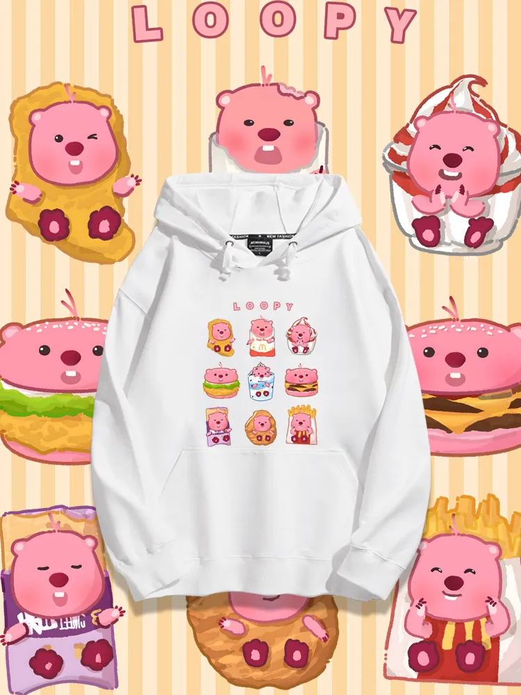 小海狸露比loopy新款 親子情侶男女款連帽衛衣-ZUIHANG SHOP