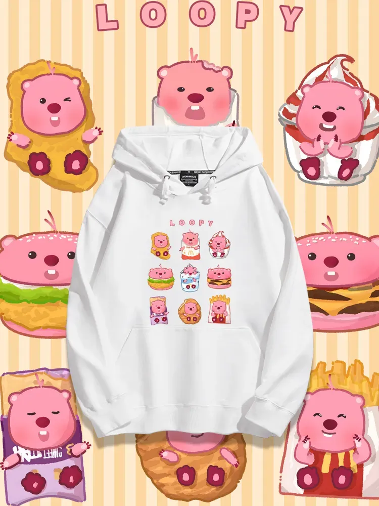 小海狸露比loopy新款 親子情侶男女款連帽衛衣-ZUIHANG SHOP