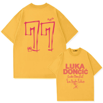 湖人隊東契奇77號 2025親子情侶男女同款 印花短袖T恤-ZUIHANG SHOP