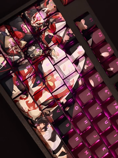 狐阪若藻透光RGB108鍵標準配列衛星軸鍵帽